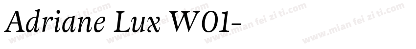 Adriane Lux W01字体转换